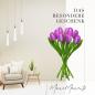 Preview: Tulip bouquet made of wood - 9 hand-painted wooden tulips, 34 cm tall, purple/white, wooden flower decoration, made in Holland